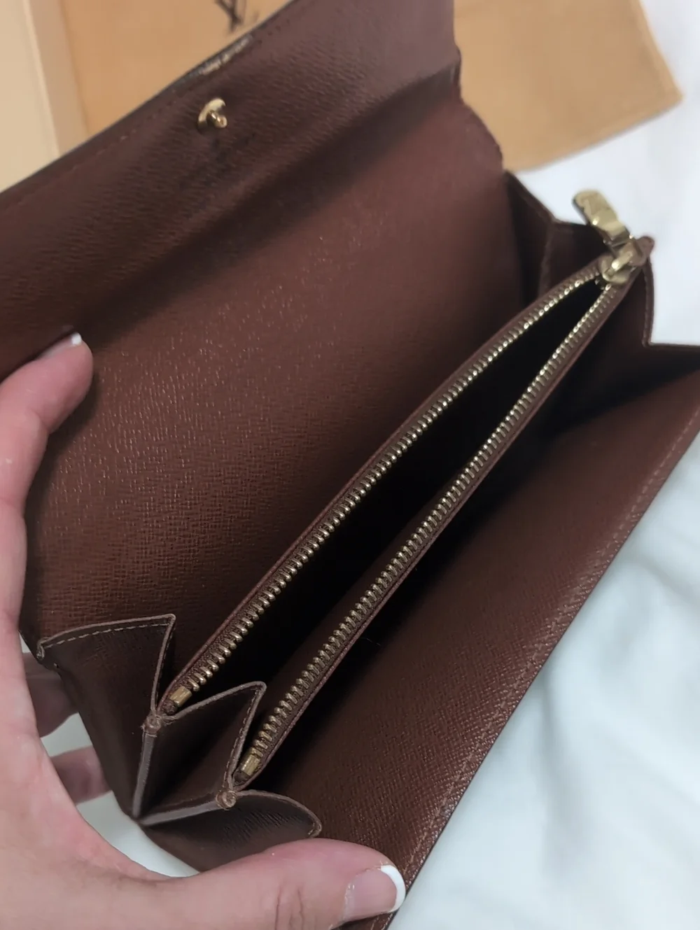 Louis Vuitton Vintage Sarah Portefeuille Long Wallet Dustbag & Box Monogram